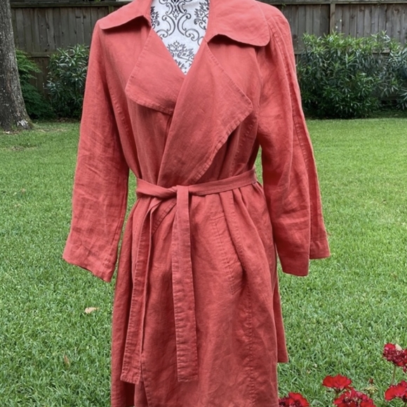 Jackets & Blazers - 100% Linen Wrap Pocket Jacket